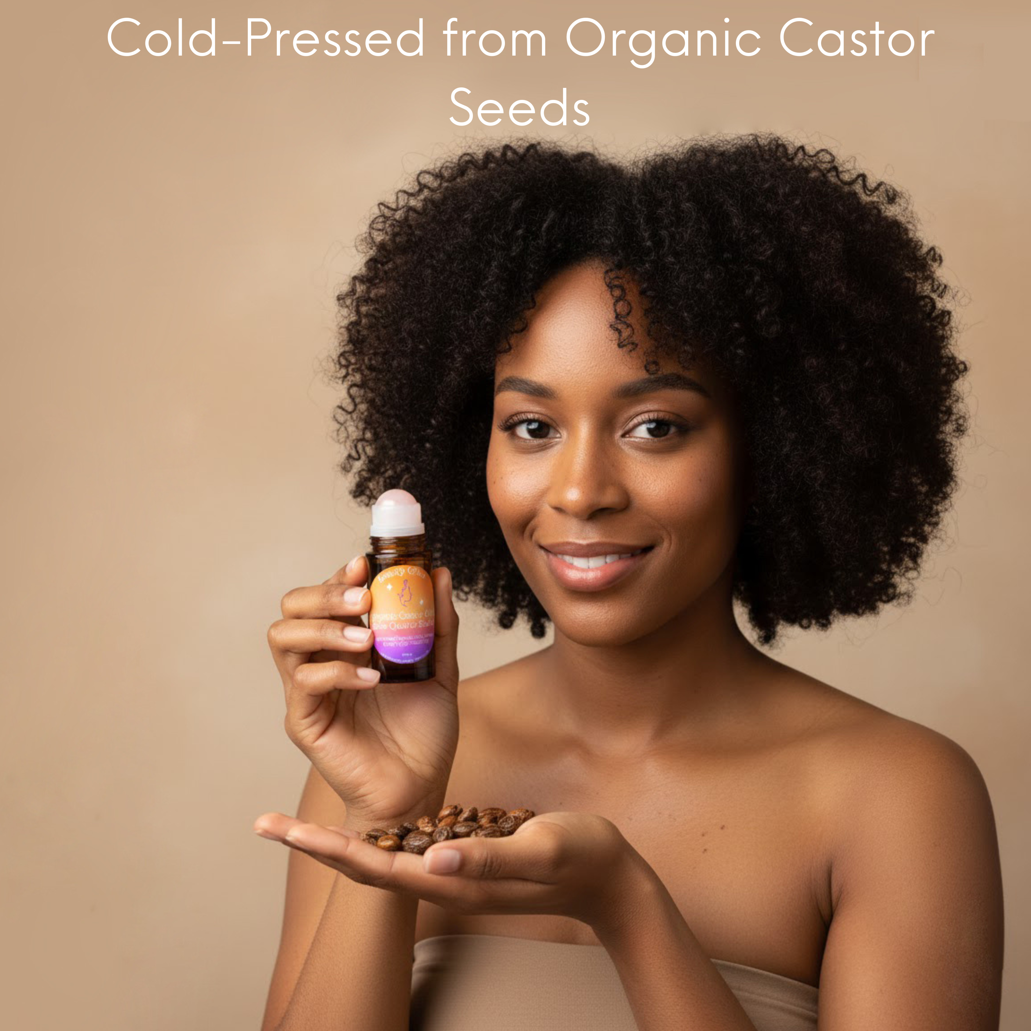 Organic Castor Oil &amp; Rose Quartz Rollerball