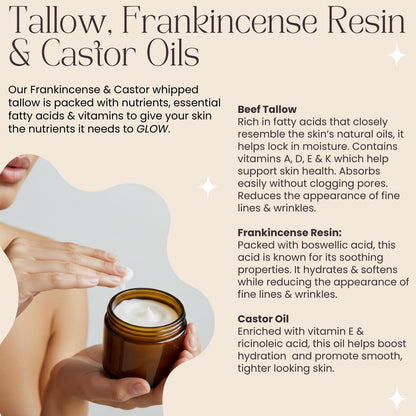 Organic Frankincense & Castor Oil Beef Tallow