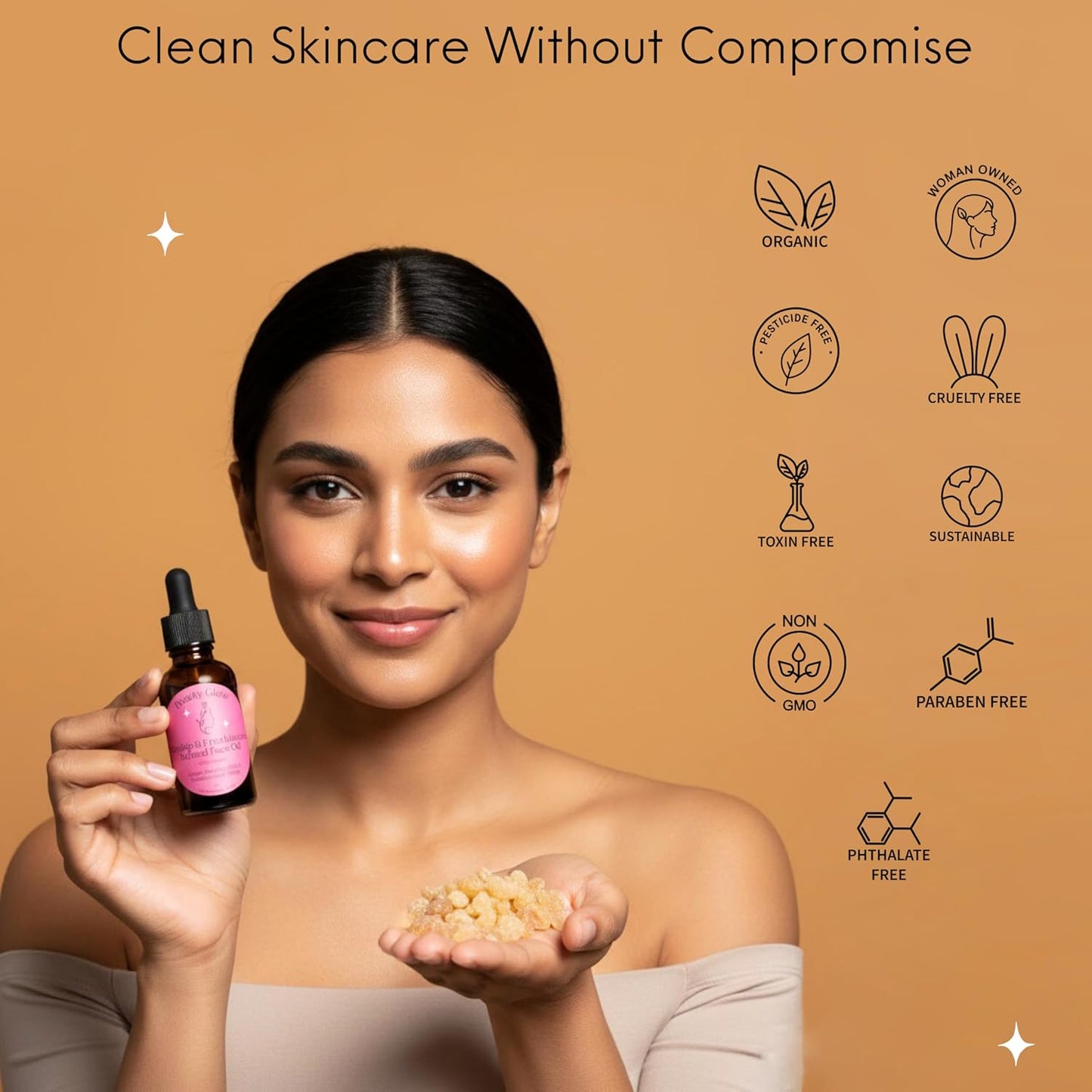 Organic Frankincense Resin with Rosehip & Castor Oils