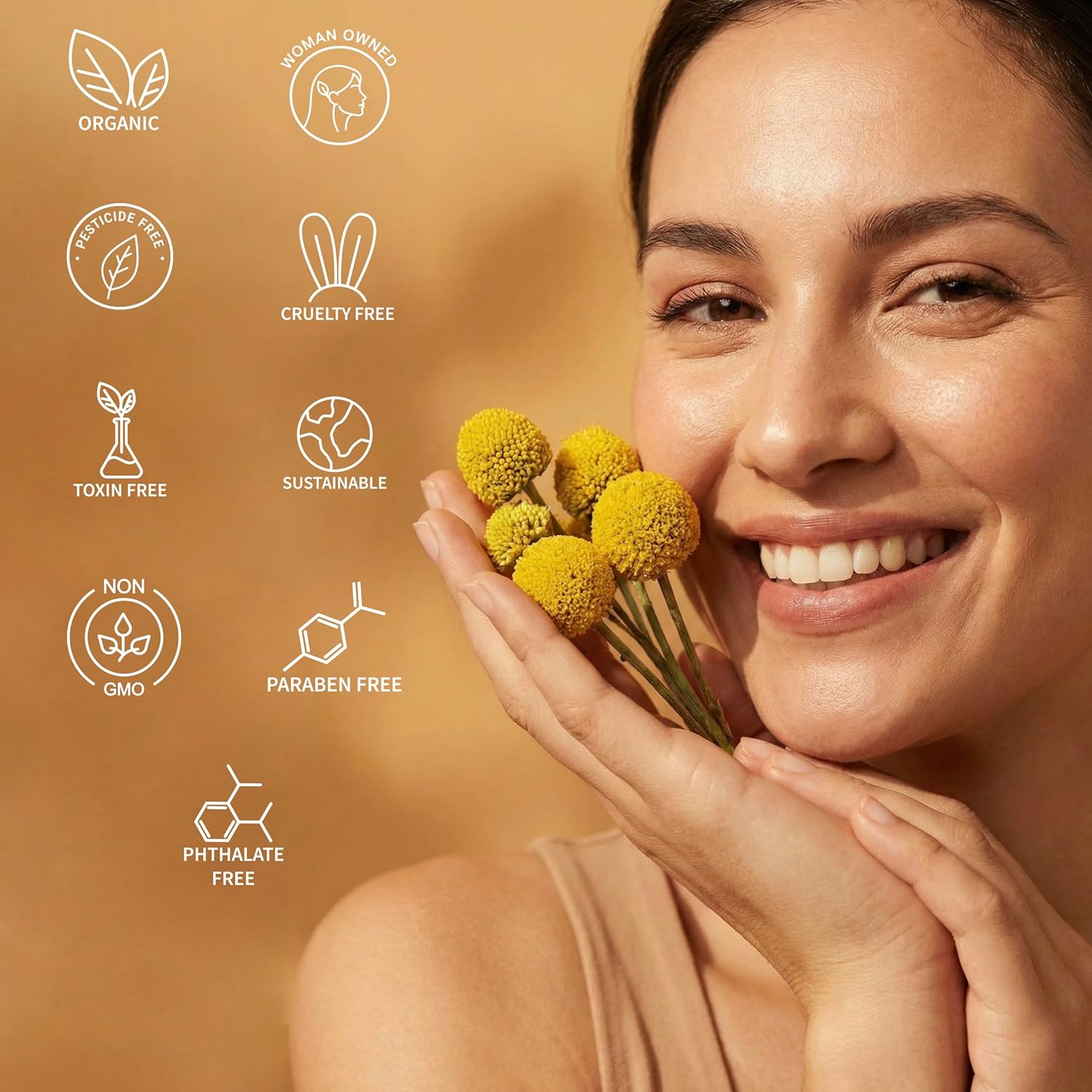 Organic Paracress Facial Oil, Castor &amp; Jojoba Oils Infused with Paracress Spilanthes Acmella Oleracea Flowers