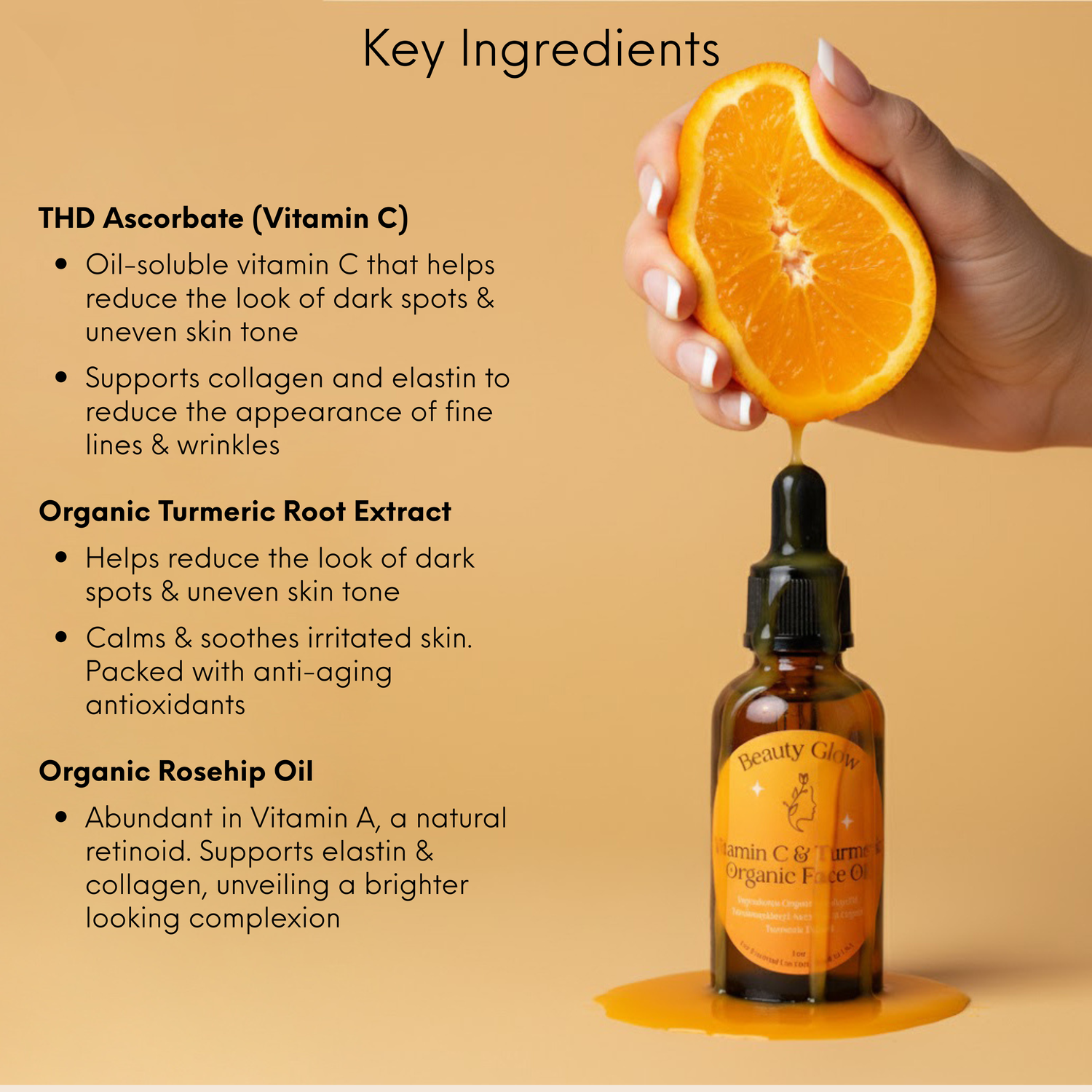 Vitamin C &amp; Organic Turmeric Face Oil