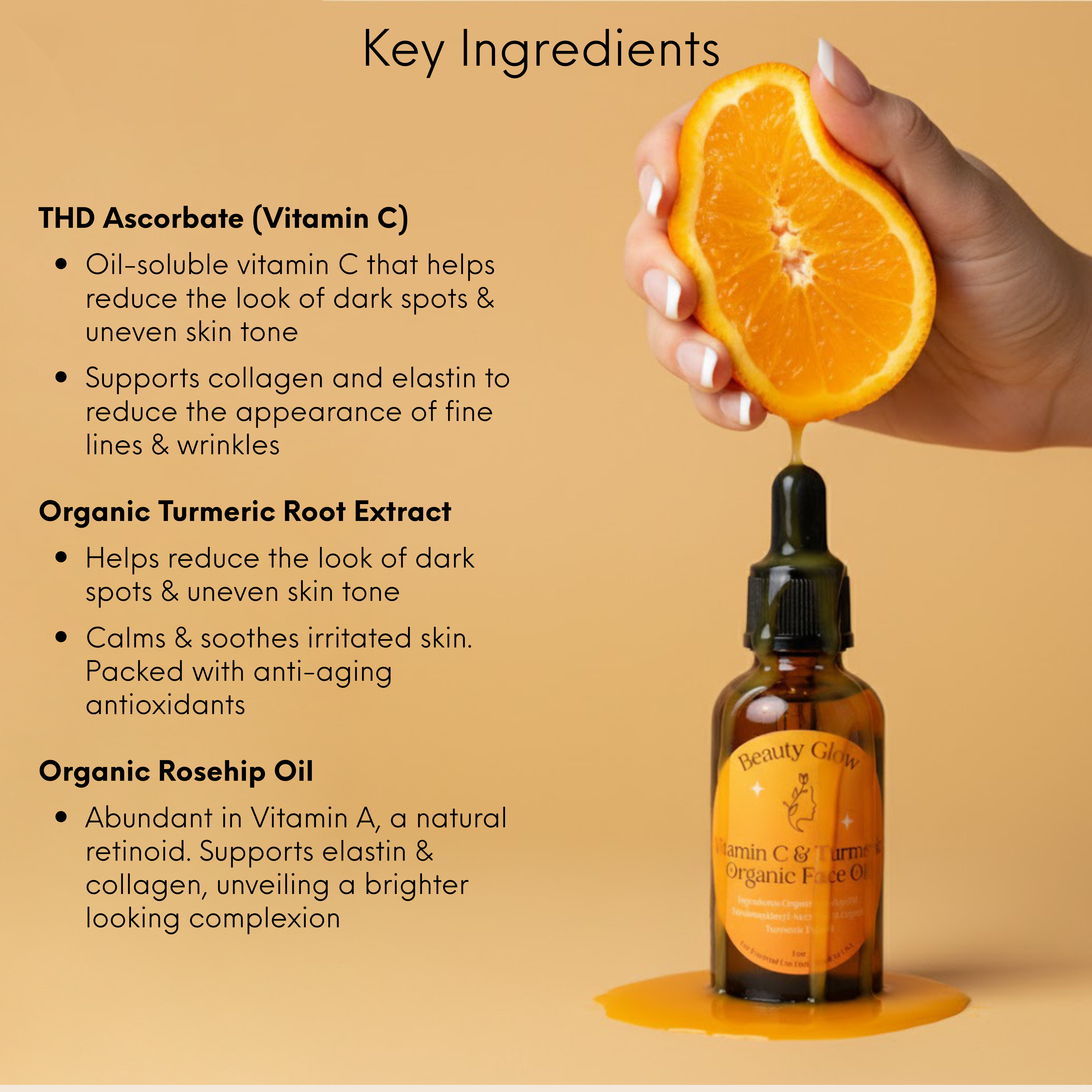 Vitamin C &amp; Organic Turmeric Face Oil