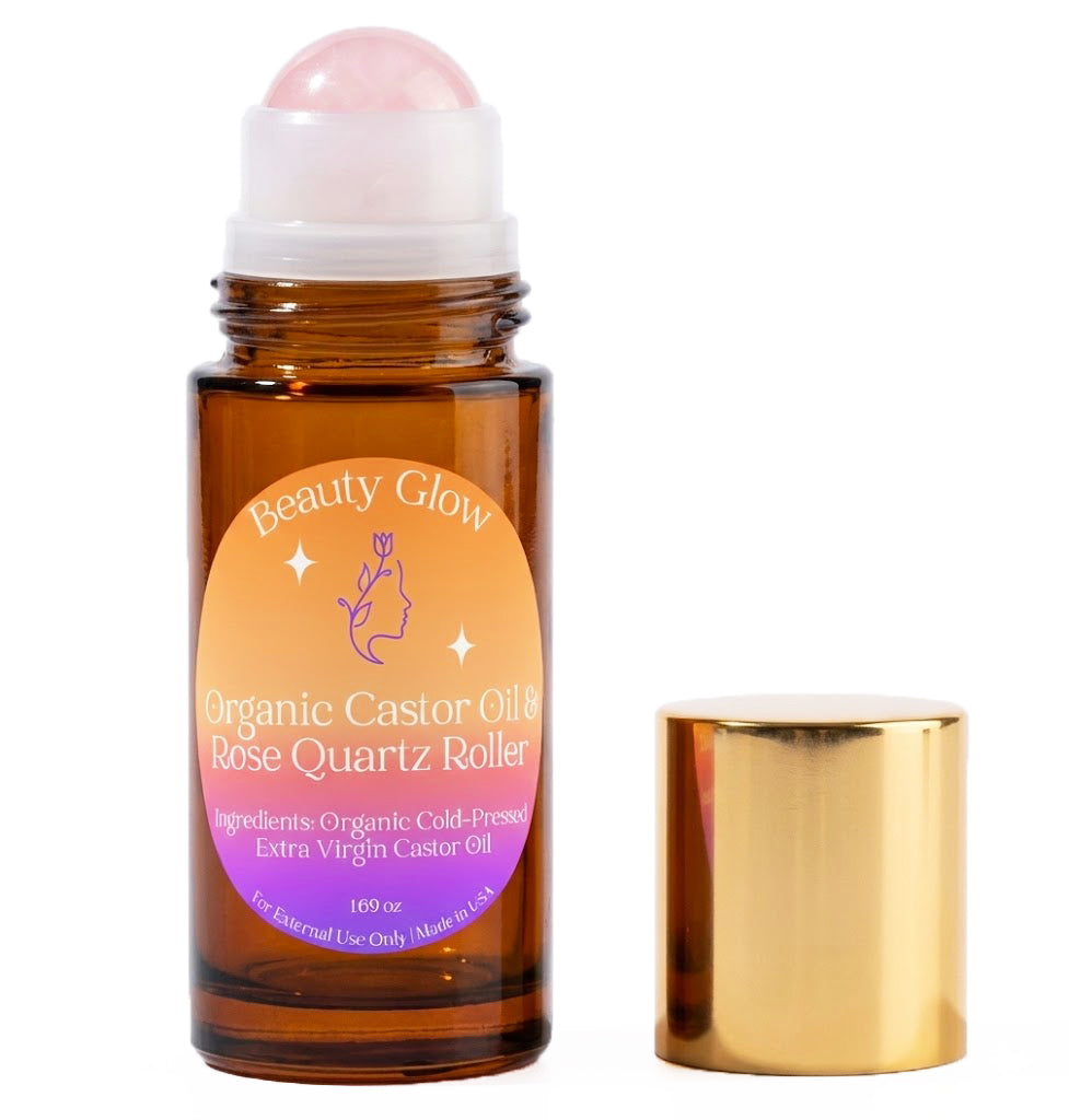 Organic Castor Oil &amp; Rose Quartz Rollerball