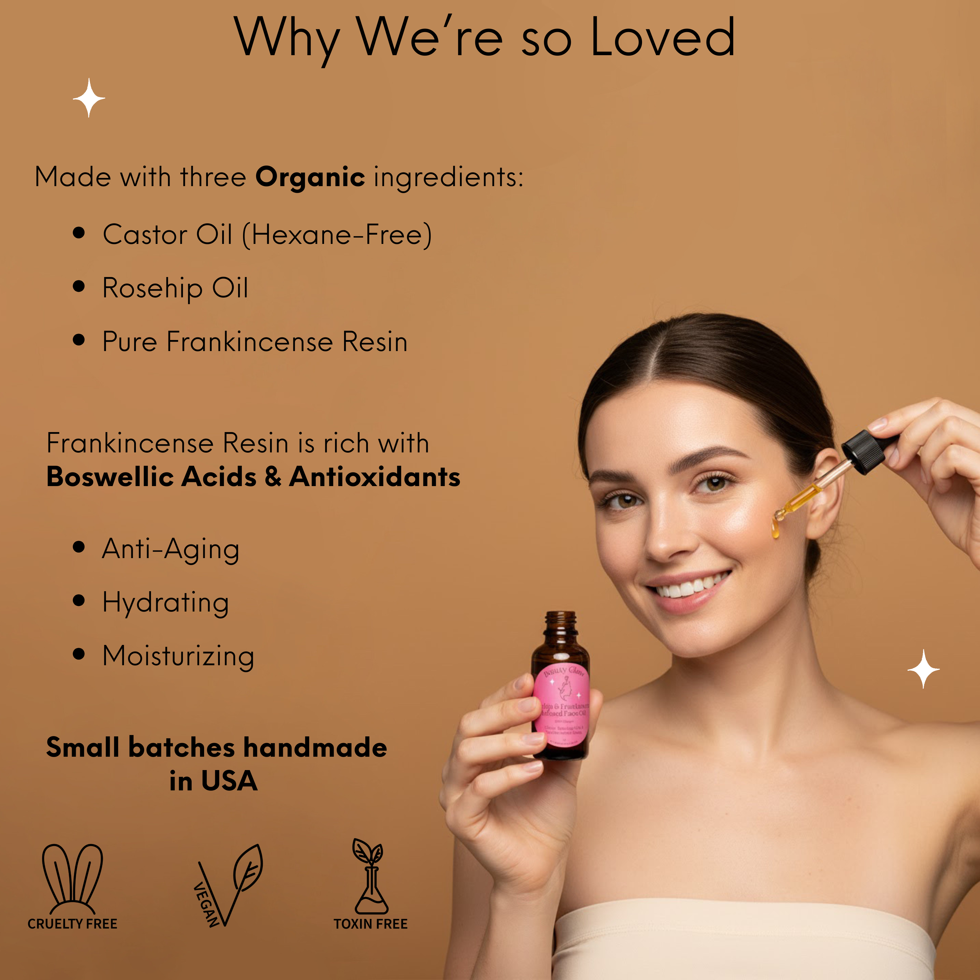 Organic Frankincense Resin with Rosehip &amp; Castor Oils
