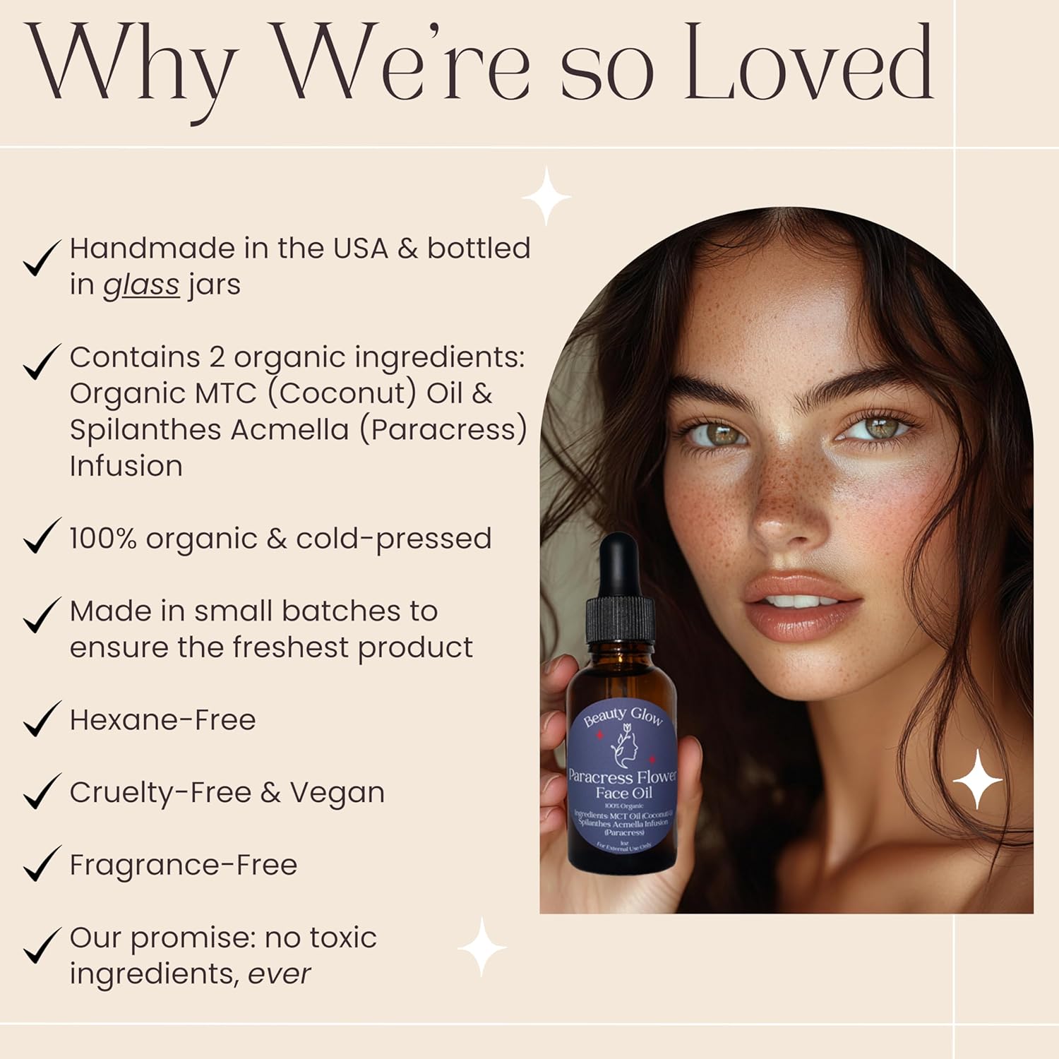 Organic Paracress Flower &amp; Organic MCT Oil for Face